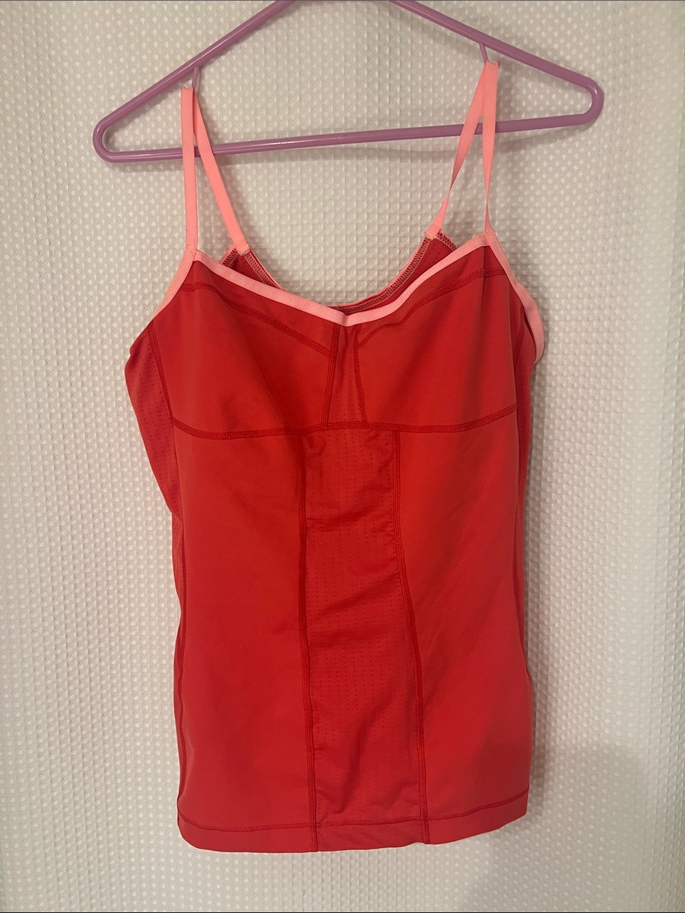 The North Face Red Tank Top with Pink Straps—SZ XL—826-005